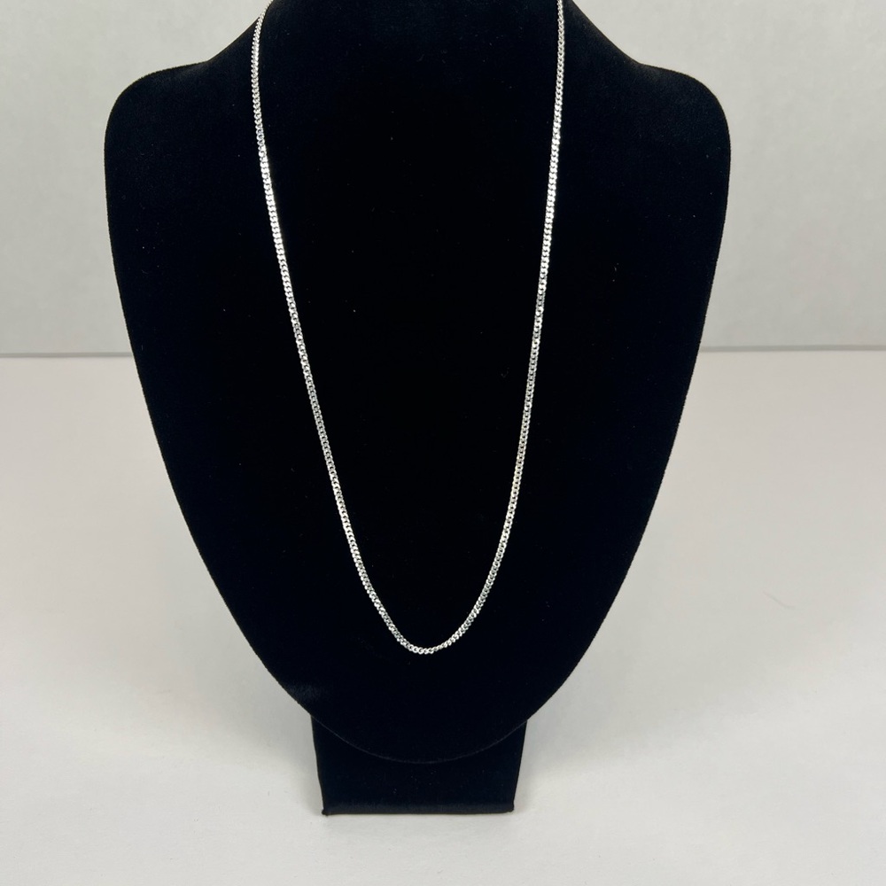 Flat Cuban Sterling Silver Necklace